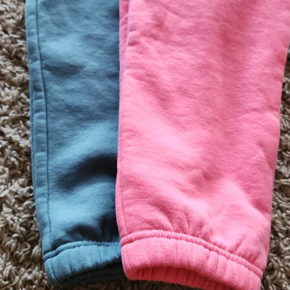 Mondetta Pink and Green Sweatpants Joggers Soft Fleece Size Girls 10/12 - Picture 8 of 9